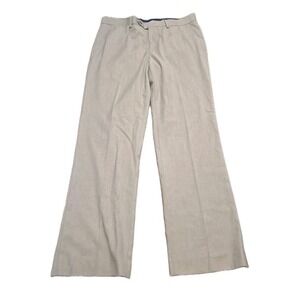 Cremieux Pants Mens 33x30 Flat Front Tan Cotton Straight‎ Casual Chino